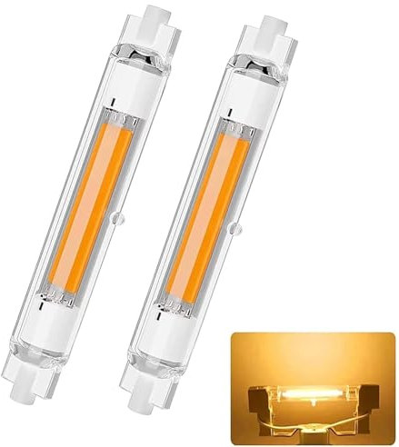 MJGFD Lampadine R7S LED 118mm Dimmerabile, Lampadina LED R7S 118mm 30W Equivalenti a 300W lampada Alogene, Bianca Calda 3000K 3000LM, Nessun Sfarfallio, Illuminazione Fascio 360°, 2er Pack