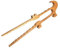 Sghtil Pinze In Legno, Pinze Multifunzioni, Gadget Da Cucina Utile Con Magnete Per Servire Bacon Bagel Torta Muffin BBQ