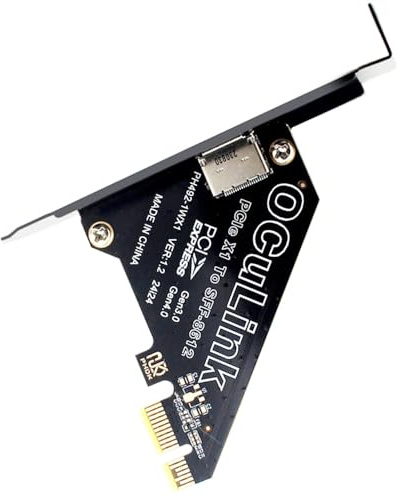Cablecc Oculink SFF-8611/8612 auf PCI Express 4.0 X1 Erweiterungskartenadapter mit 8 cm/12 cm Steckplatzhalterung, Schwarz