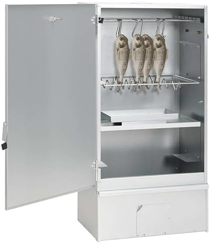 Eleganz Räucherofen mit Kaltrauchgenerator aus verzinktem Stahl - Ideal für Garten, Balkon & Camping - Langlebig & Rostschützend für perfekten Räuchergenuss