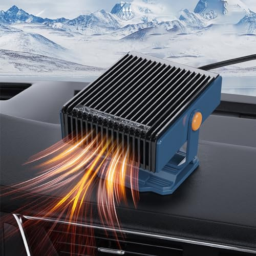 Zebbyee Chauffage de Voiture, 12 V 150 W Réchauffeur de Voiture Portable Allume Cigare 2 en 1 Chauffage Refroidissement Ventilateur Degivreur Pare Brise pour Toutes Les Voitures
