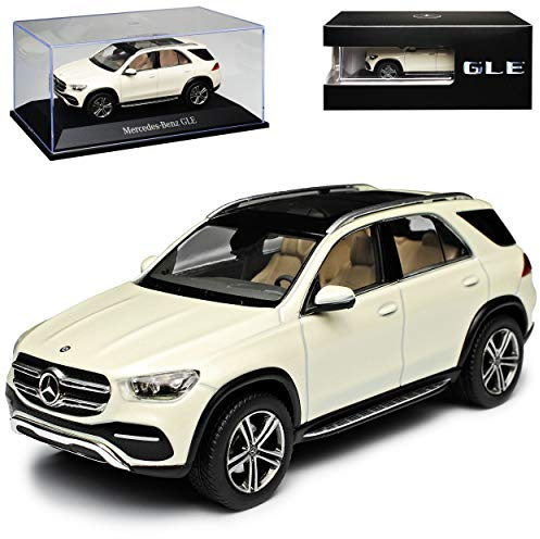 Mercedes-B GLE V 167 SUV Designo Diamant Weiss Ab 2018 1/43 Norev Modell Auto mit individiuellem Wunschkennzeichen