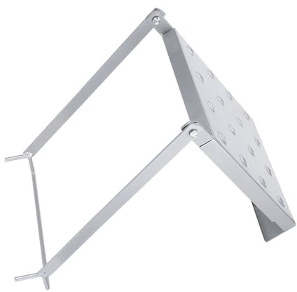 Tool Storage Platform Shelf Holder for Ladders Secure Standing Extendable Steel Shelf with Antislip Grip Supports 400lbs Adjustable Ladder