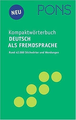 PONS Kompaktworterbuch Deutsch Als Fremdsprache