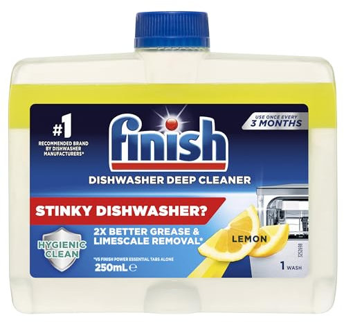 Finish Liquide nettoyant pour lave-vaisselle, citron brillant, 250 ml, 1 paquet