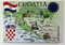 Kühlschrankmagnet Kroatien EU Serie, Souvenir, 6,3 x 8,9 cm