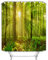 X-Labor Wald Duschvorhang 240x200cm Wasserdicht Stoff Anti-Schimmel inkl. 12 Duschvorhangringe Waschbar Badewannevorhang 240x200cm Muster-F