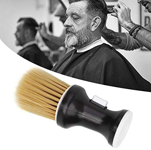Brosse de nettoyage de cheveux, brosse de nettoyage de coiffeur Brosse à cheveux douce de cou de cou de brosse de plumeau de coiffure Coiffure de stockage de poudre Brosse(noir)