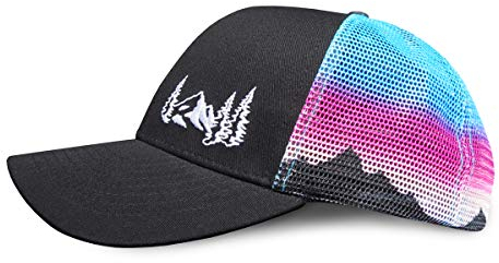 Grace Folly Beach Trucker Hüte für Damen - Snapback Baseball Cap für Sommer, Mountain Mesh Print, Einheitsgröße
