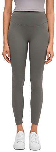 Lemedy Damen hohe Taille Tight Yoga Pants Workout sportliche Leggings (Olivgrün, XL)