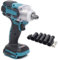 Avvitatore a percussione a batteria da 1,27 cm (1/2), 18 V, 520 Nm, compatibile con caricatore batteria a LED per avvitatori a percussione Makita