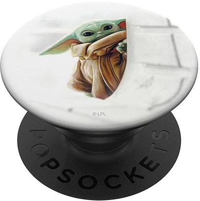 Star Wars The Mandalorian Grogu White PopSockets Klebender PopGrip