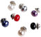 10pcs Dame Perle Cercle Broche PU Bouton PU Pin De Revers De Zircon (Couleurs Aléatoires)
