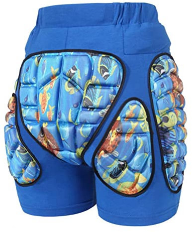 Tumnea Children's Padded Protector Pants 3D Padded Protector Pants Breathable Hip Protection EVA Pad Underpants Short Protective Pants for Skiing Skiing Skateboarding Snowboard