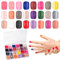 576 Stück Press on Nails, Kit für künstliche Nägel,Quadratische kurze Kunstnägel aus Acryl, künstliche nägel zum aufkleben, vollflächiger Nagel, bunt solide fake Nägel für Frauen, Nagelstudio Art DIY