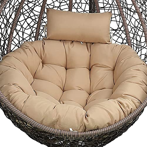 MHUQIA Schaukel HäNgenden Korb Sitzkissen, HäNgesessel Sitzpolster Stuhl Kissen Verdicken HäNgeei Wasserdichtes Dickes Schaukelkissen FüR Patio-Garten (C)