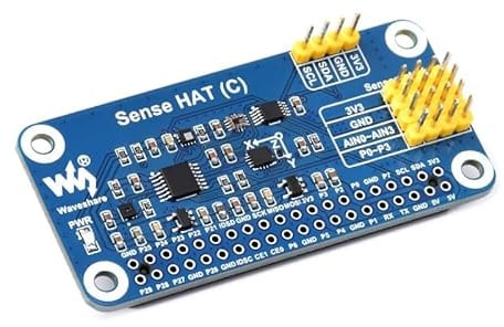 TUOPUONE Sense HAT (C) Kompatibel mit Raspberry Pi Onboard Multi Leistungsstarke Sensoren Unterstützt Externe Sensoren