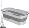 Cubo De Fregona Plegable De 1200 ML, Cubo Plegable, Cubo De Fregona Plegable De Dos Manijas Con Ruedas, Cubo De Limpieza Rectangular Versátil, Cesta Rectangular Práctica