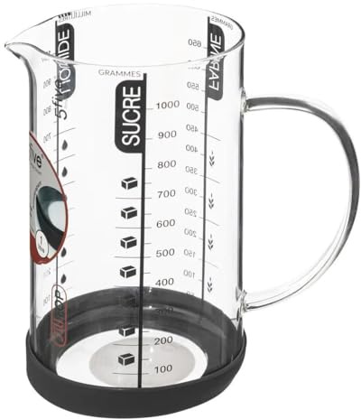 FIVE Simply Smart - Verre Doseur Gradué Verre Silitop 1L Transparent