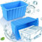 2Pack 12LB Extra Large Ice Block Mold Giant Ice Cube Molds Thick Silicone Ice Bricks Maker Molds Reusable Big Ice Cubes Trays Molds for Ice Bath Tub or Cold Plunge Coolers Chiller Freezer-Blue