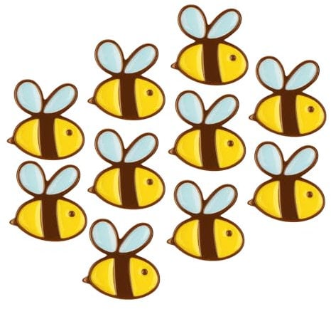 CAIRIAC Cute Bees Refrigerator Stickers, Bees Fridge Magnets Decorative for Office, Kitchen, Refrigerator Whiteboard Magnet (10pcs)