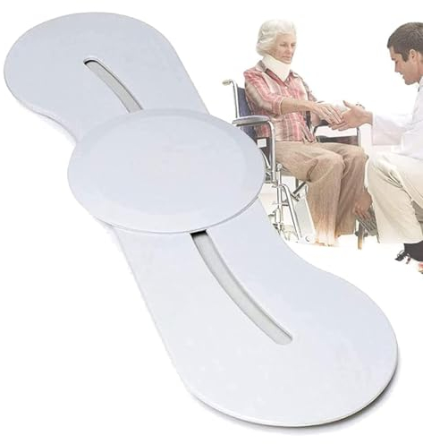 LIBRACTA Slide Transfer Board, Gekrümmte Schiebetübertragungsbrett Easy Rollstuhl Gleitbrett Mit Drehscheibe, Pflege Rutschbrett, Umsetzhilfe Für Transfers Zwischen Rollstuhl, Bett, Auto, Bis 180 Kg