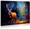 JBER Hirsch Leinwand Gemälde Wandkunst, geeignet für Badezimmer Dekoration, Poster Home Decor, lustige Tier Dekoration, gerahmt, 60 X 40cm