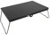 DAZZLEEX Table de réchaud de camping portable, support pliable pour réchaud à gaz avec coins concaves antidérapants et support en forme d'arc pour camping, randonnée, pique-nique (noir)