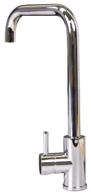 Top-Fix® VITO Top-Fix Square Neck Kitchen Mixer Tap – Chrome Finish – Easy Top Mount Installation with Single Lever Control