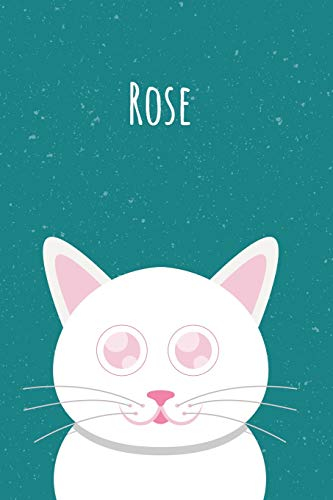 Rose: Mon carnet personnel, pour que tout le monde connaisse votre nom - Le livre unique pour enfants - Carnet de notes - Livre jeunesse - Tampons à ... intime avec votre prénom - Chaton Design