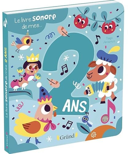 Le livre sonore de mes 2 ans – Livre sonore avec 6 puces – À partir de 2 ans