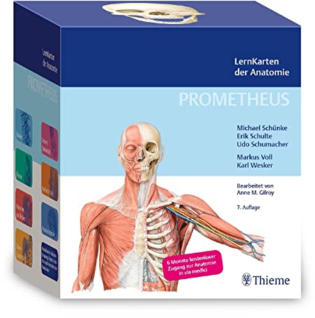 PROMETHEUS LernKarten der Anatomie: 6 Monate kostenloser Zugang zur Anatomie in via medici