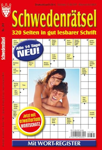 SAMMELBAND SCHWEDENRÄTSEL Nr. 391 VDZ17550, Rätsel aus dem KELTER VERLAG, 320 Seiten in großer Schrift