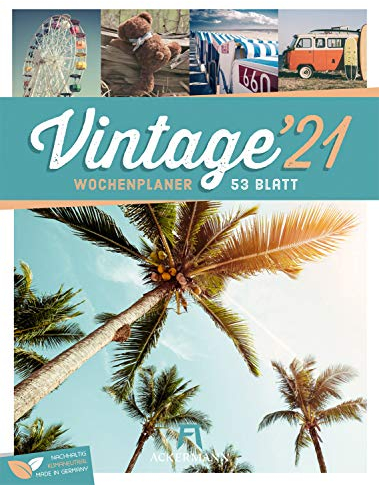 Vintage - Wochenplaner Kalender 2021