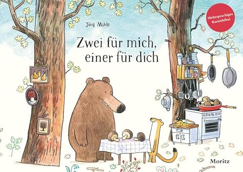 Zwei für mich, einer für dich: Fünfsprachiges Bildkartenset für Kamshibai, Deutsch – Arabisch – Englisch – Polnisch – Türkisch, Format A3