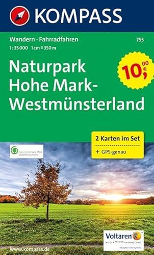 Naturpark Hohe Mark - Westmünsterland: Wanderkarten-Set mit Radrouten. GPS-genau. 1:35000 (KOMPASS Wanderkarte, Band 753)