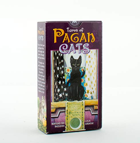 Enchanting Multicolor Tarot of Pagan Cats - 12.5cm x 7cm (78 Card Deck) - Vibrant & Whimsical Tarot Cards - Perfect for Bountiful Insights & Magical Divination