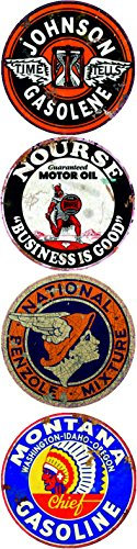 24/7stickers #350 / Aufkleber Set 4X Oldschool Breite je ca. 6,5cm Pennzoil Oil Öl Extrem Vintage Oldtimer Ratte Rat Look Hot Rod USA V8