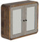 Woodkings® Spiegelschrank Dingle Holz Pinie Natur rustikal und MDF in Betonoptik grau Wandschrank mit Spiegel Wandspiegel Badmöbel Badezimmerspiegel