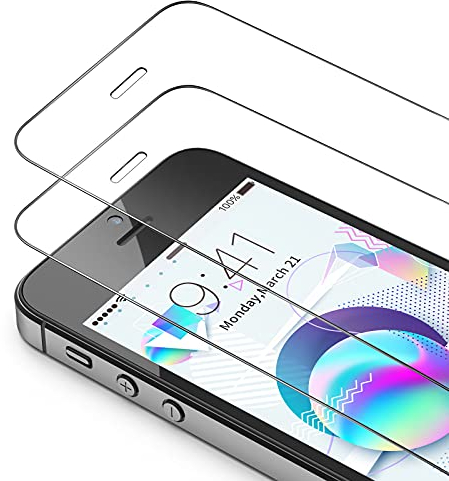 Bewahly Schutzfolie für iPhone SE 2016/5S/5/5C [3 Stück], Ultra Dünn Panzerfolie HD Displayschutzfolie 9H Härte Glas Folie Full Screen für iPhone SE 2016/5S/5/5C - Transparent