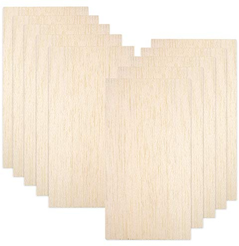 Balsaholzplatten, natürliches unlackiertes Holz für Haus, Flugzeug, Schiff, Boot, DIY-Holzplatte, Modell, Handwerksprojekt, 100 x 200 x 1,5 mm, 10 Stück