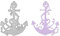 Stanzenshop Stanzschablone Anker mit Verschnörkelung, Meer, Boot, Schiff, Stanzformen, Schablonen, Scrapbooking, Kartenherstellung, DIY, Prägeschablonen