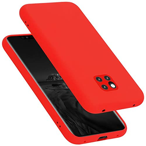 Cadorabo Custodia per Huawei MATE 20 PRO in LIQUID ROSSO - Morbida Cover Protettiva Sottile di Silicone TPU con Bordo Protezione - Ultra Slim Case Antiurto Gel Back Bumper Guscio