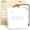 MOES WiFi Smart Touch Wall Switch 3 Gang, Multi-Control, Neutral/No Neutral Wire Installation (Capacitor Included), Compatible with Tuya Smart Life App Alexa Google Home