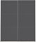 Rauch Möbel Santiago Schrank Schwebetürenschrank, Grau metallic, Schwarz, 2-türig, inkl. Zubehörpaket Basic, 2 Einlegeböden, 2 Kleiderstangen, BxHxT 175x210x59 cm