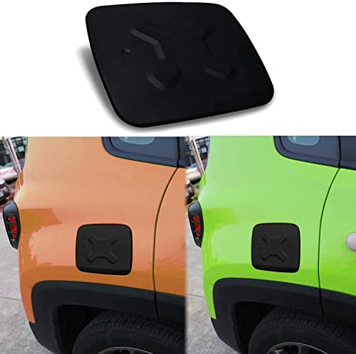 Aluminium-Kraftstofftank-Füllkappe außen für Gastank-Türdeckel Schwarze Dekoration für Jeep Renegade 2015 2016 2017 2018