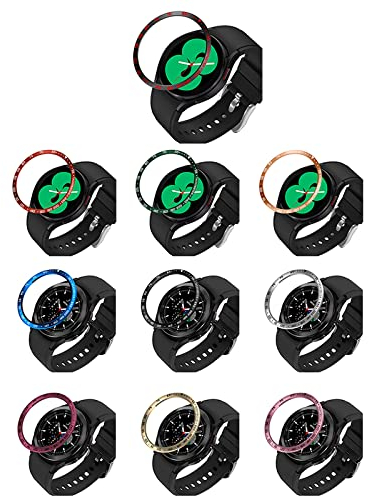 XINBOOBA Bezel Styling kompatibel mit Samsung Galaxy Watch 4 Classic 46mm Adhesive Frame Ring Cover Anti Scratch Rostfreier Stahl Protection for Galaxy Watch4 Classic 46mm smart Watch