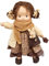 ABCDJHH Kuschelpuppe,Handgemacht Stoffpuppe Für Kinder,Kinder Gefüllte Puppen Textilpuppen Plüsch mit Kleidung Stofftier Plüschtier Spielzeug mit Kleidung Geschenk für Mädchen Taufgeschenk