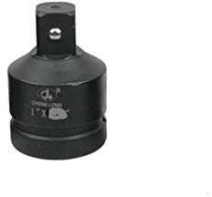 1 reductor de impacto, adaptador de impacto de 1 pulgada a 1/2 pulgada, adaptador de llave de vaso de acero al cromo vanadio