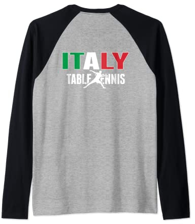 Italien Tischtennis-Fans Trikot Italienische Tischtennis-Liebhaber Raglan